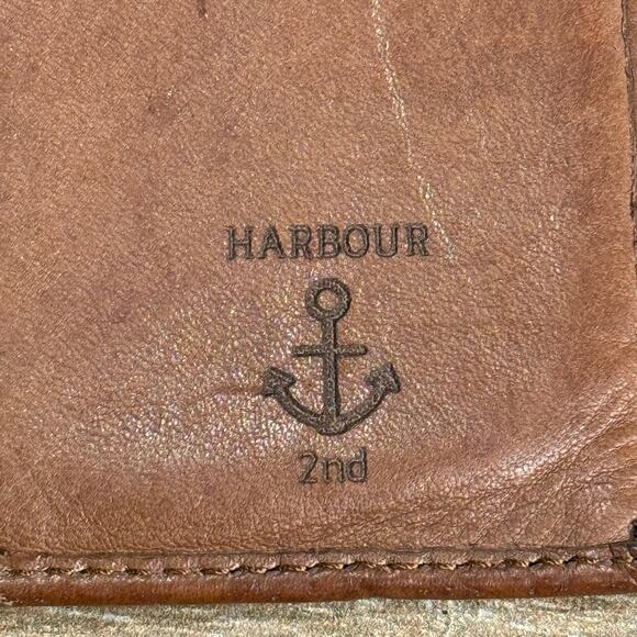2-PC Harbour 2nd Wallet & Credit Card Leather Brown Key Ring - Picture 2 of 6